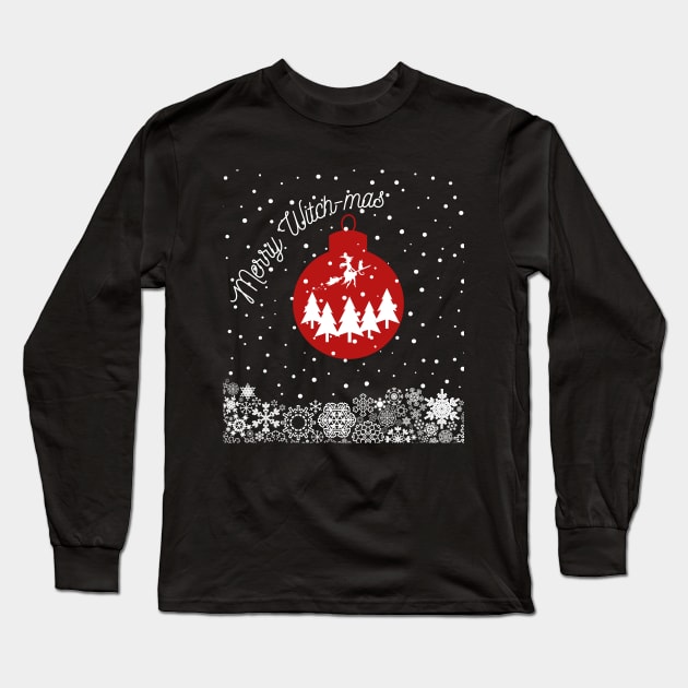 Merry Witch-mas Long Sleeve T-Shirt by FunGraphics